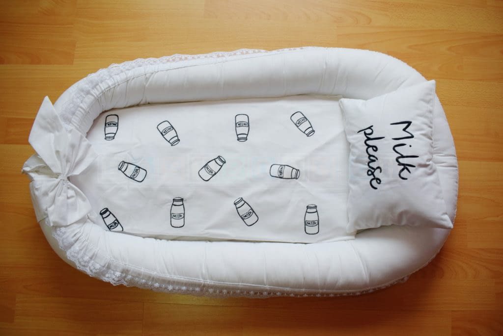 BABYNEST „MILK PLEASE“ - Nestchen für Neugeborene